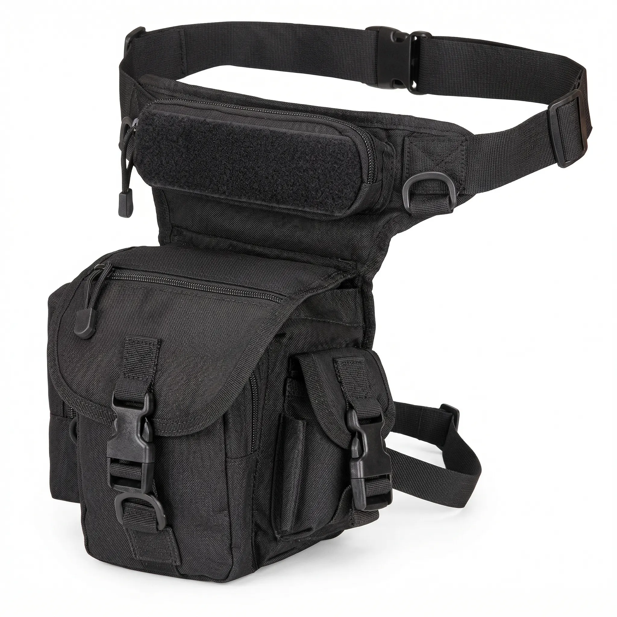 Mochila táctica tipo piernera color negro